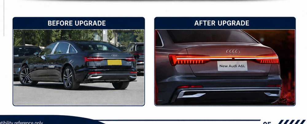 AD-002 Audi A6 C8 Dynamic Full-Width Taillight - application detail