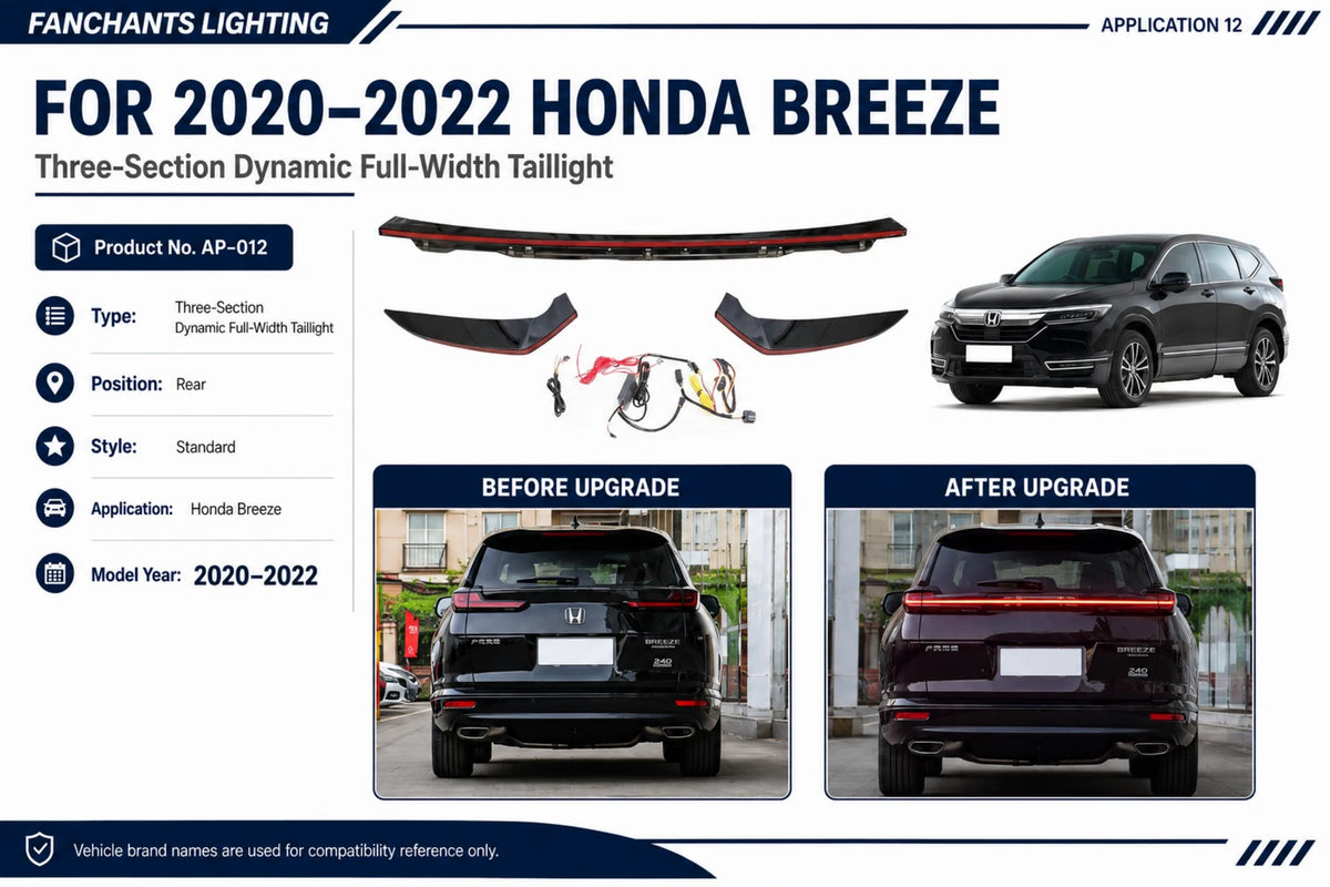 AP-012 Honda Breeze Three-Section Dynamic Full-Width Taillight - official catalog overview