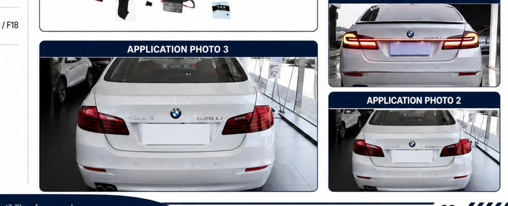 AP-028 BMW 5 Series F10/F18 Dynamic Full-Width Taillight - application detail