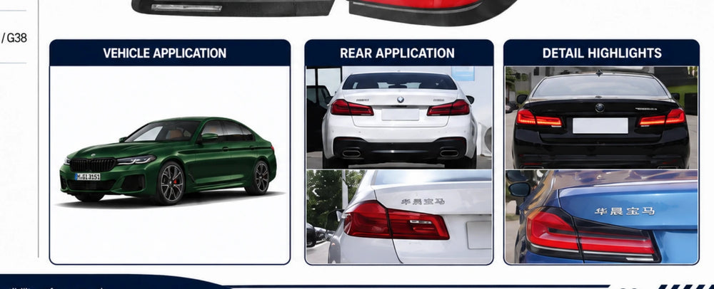 AP-030 BMW 5 Series G30/G38 Taillight Assembly - application detail