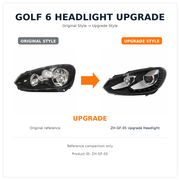 Volkswagen Golf 6 ZH-GF-05 original style to upgrade style comparison