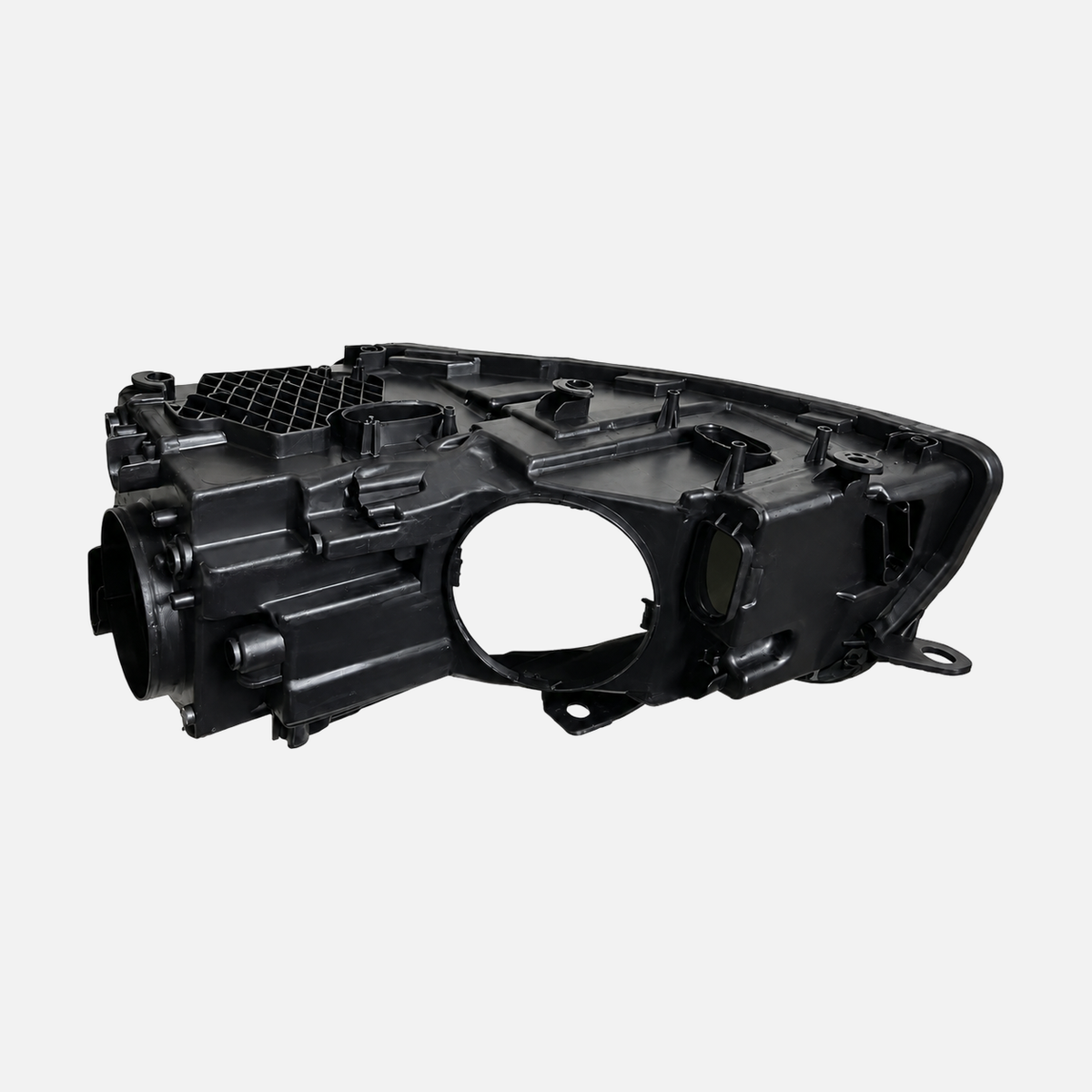 FANCHANTS high-configuration headlight housing for Volkswagen Golf 6 2009-2012, rear-shell product view for openings and mounting-point comparison product image 1