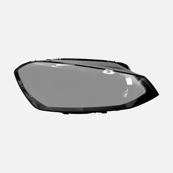 FANCHANTS aftermarket headlight lens for Volkswagen Golf 7 2013-2017, product front view; verify side and corresponding assembly details