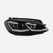FANCHANTS high-configuration halogen headlight assembly for Volkswagen Golf 7.5 2017-2019, alternate front view for visual comparison; verify side