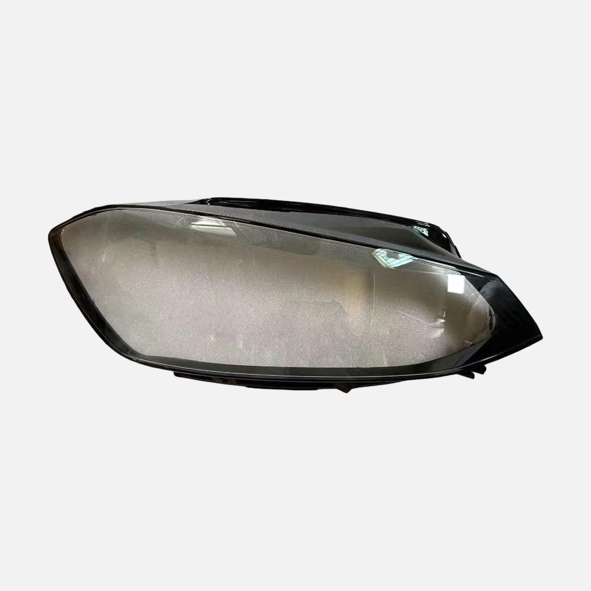FANCHANTS replacement headlight lens component for Volkswagen Golf 7.5 2017-2019, front contour and black perimeter trim for physical comparison; verify side product image 1