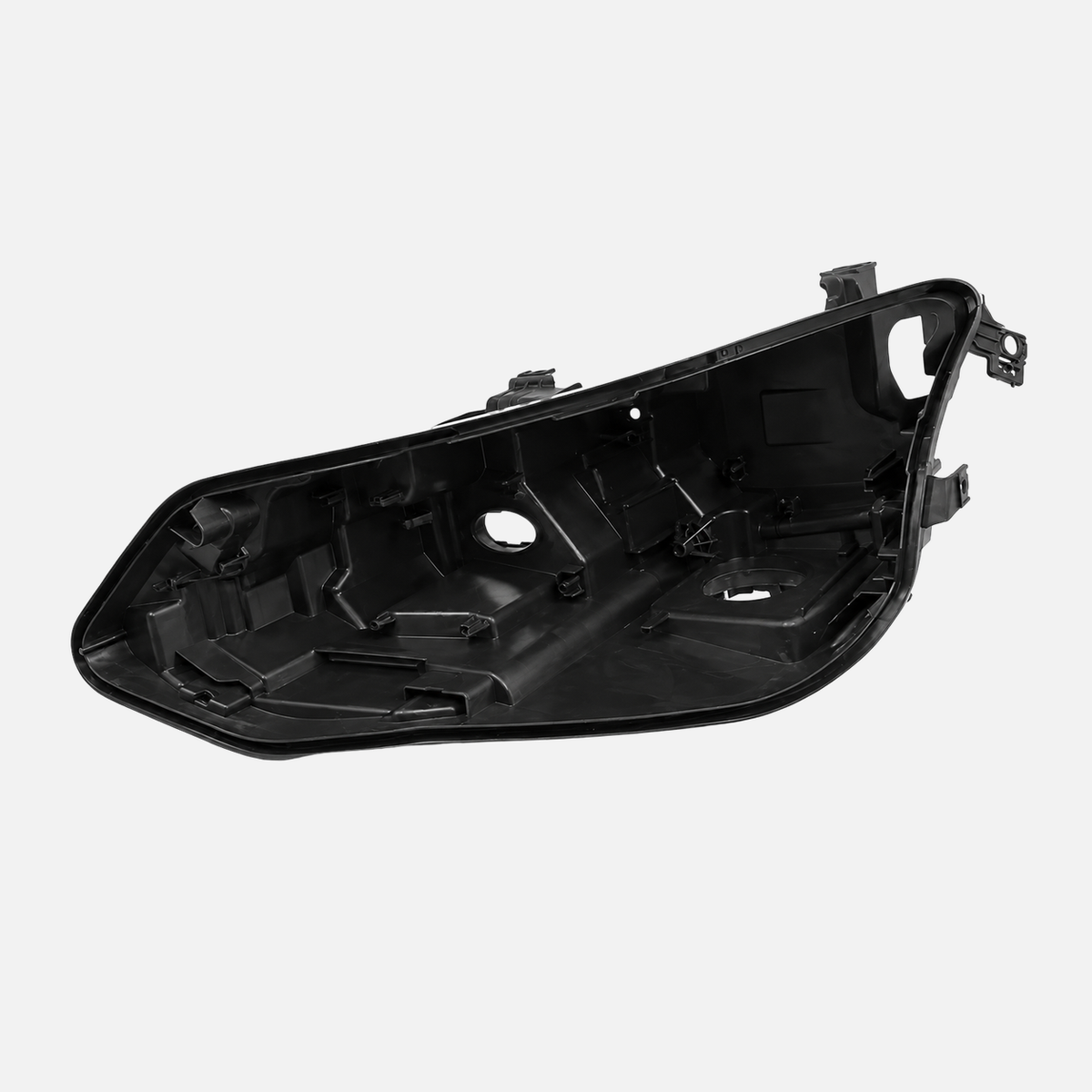 FANCHANTS aftermarket medium-configuration headlight housing for Volkswagen Golf 8 2020-2023; compare housing outline, openings, ribs, tabs, mounting points and required side product image 1