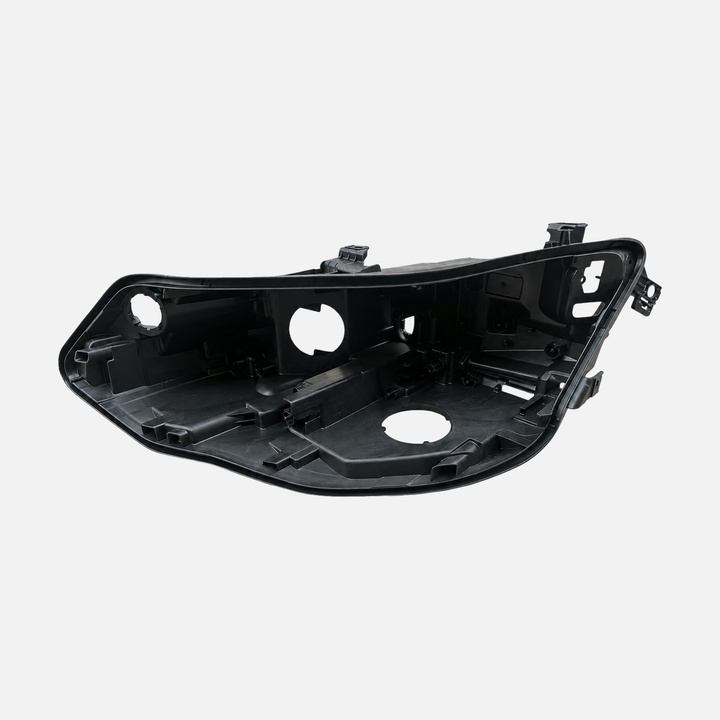 FANCHANTS aftermarket high-configuration headlight housing for Volkswagen Golf 2024-2025; compare openings, ribs, mounts, tabs and required side