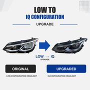 FANCHANTS LOW-to-IQ headlight upgrade comparison for Volkswagen Golf 8 2020-2023; verify South Africa Halogen source configuration and side
