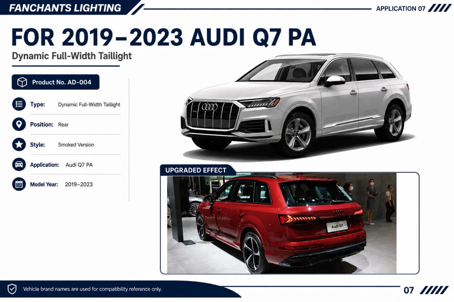 AD-004 Audi Q7 PA Dynamic Full-Width Taillight - official catalog overview