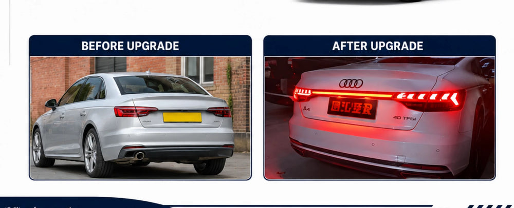 AD-006 Audi A4 B9 Dynamic Full-Width Taillight - application detail