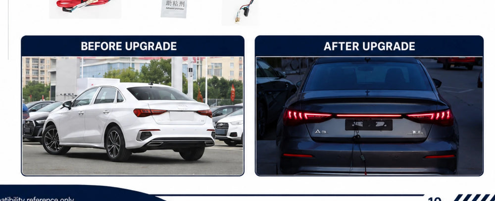 AD-007 Audi A3 Dynamic Full-Width Taillight - application detail