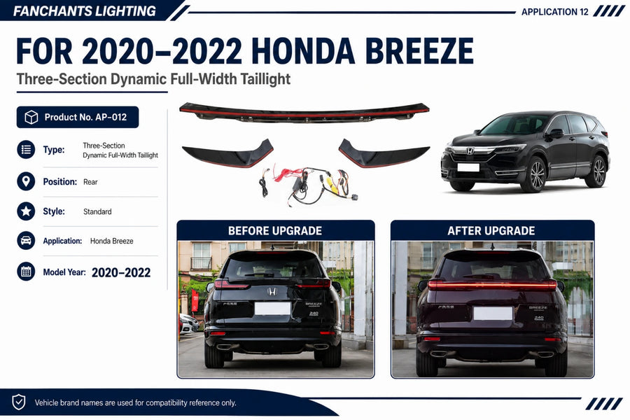 AP-012 Honda Breeze Three-Section Dynamic Full-Width Taillight - official catalog overview