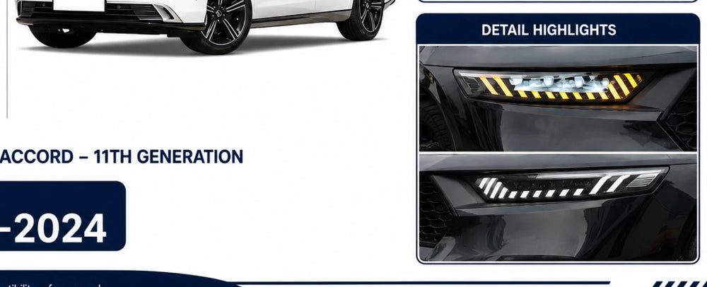 AP-015 Honda Accord - 11th Generation RS7-Style Headlight Assembly - application detail