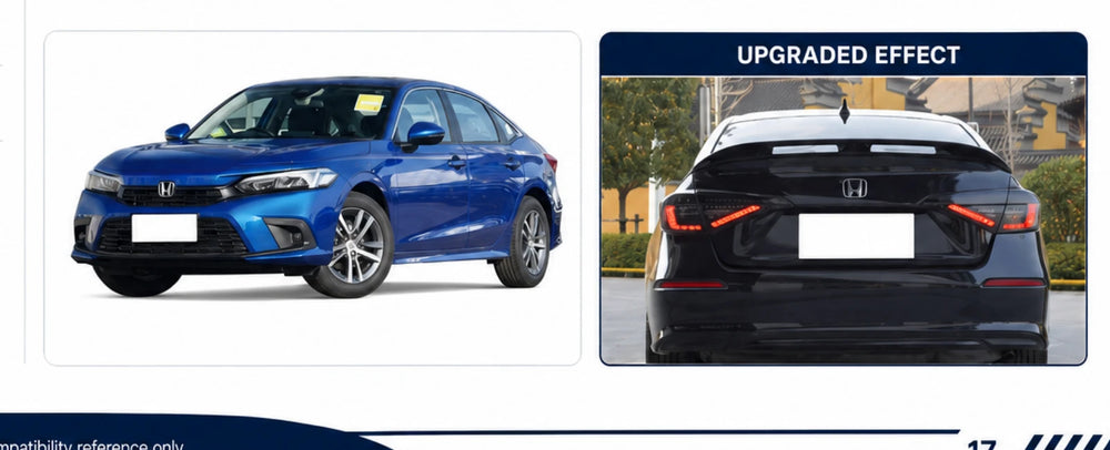 AP-017 Honda Civic - 11th Generation Wing-Style Taillight Assembly - application detail