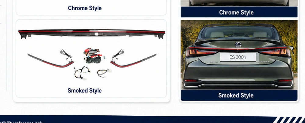 AP-018 Lexus ES Dynamic Full-Width Taillight - application detail