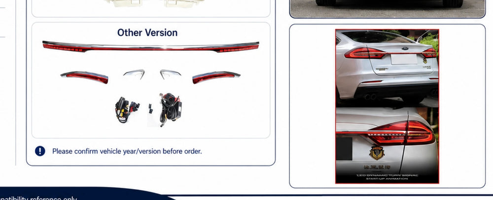 AP-019 Ford Mondeo Dynamic Full-Width Taillight - application detail