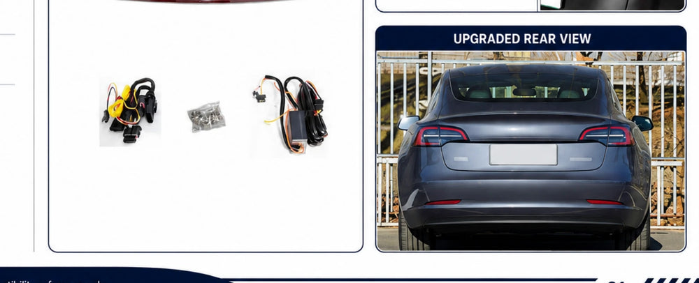AP-021 Tesla Model 3 Dynamic Full-Width Taillight - application detail