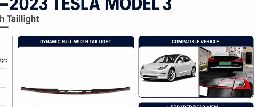 AP-021 Tesla Model 3 Dynamic Full-Width Taillight - product focus
