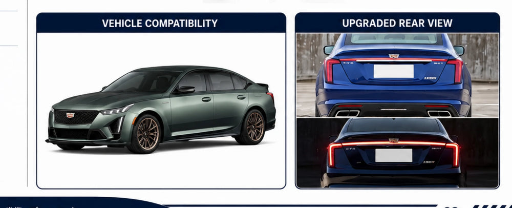 AP-023 Cadillac CT5 Dynamic Full-Width Taillight - application detail