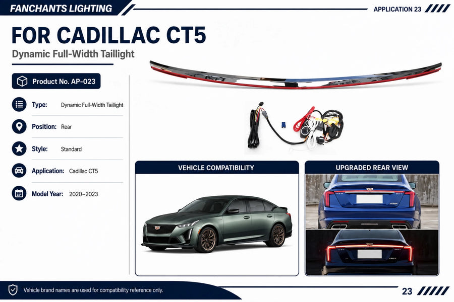 AP-023 Cadillac CT5 Dynamic Full-Width Taillight - official catalog overview