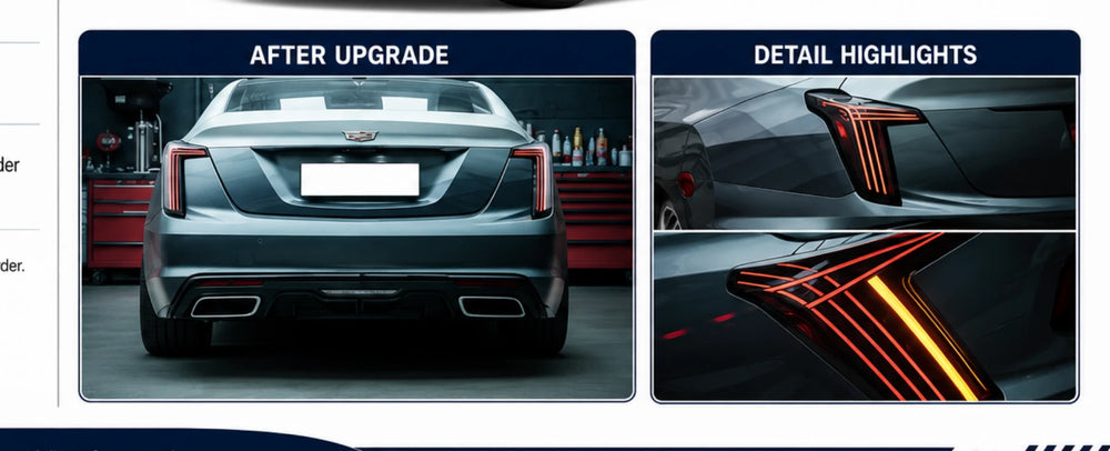 AP-024 Cadillac CT5 Spider-Style Taillight Assembly - application detail