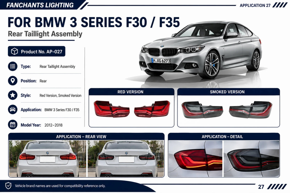 AP-027 BMW 3 Series F30/F35 Rear Taillight Assembly - official catalog overview