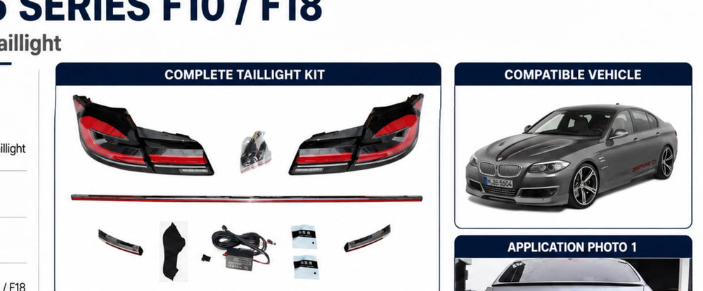 AP-028 BMW 5 Series F10/F18 Dynamic Full-Width Taillight - product focus