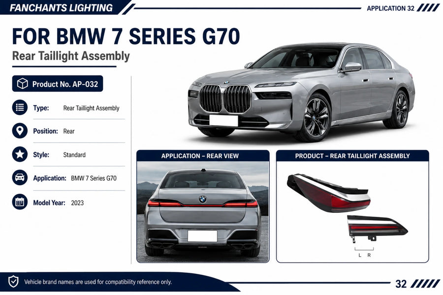 AP-032 BMW 7 Series G70 Rear Taillight Assembly - official catalog overview