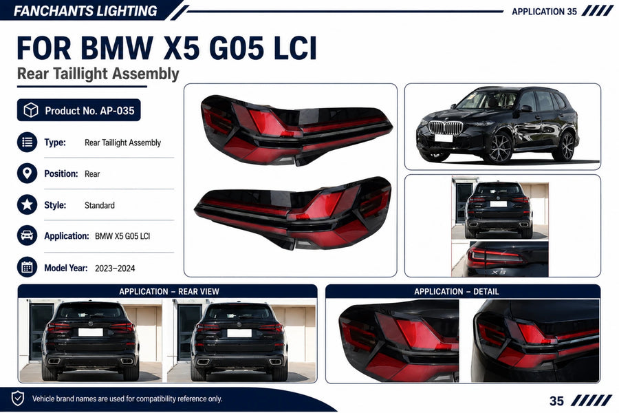 AP-035 BMW X5 G05 LCI Rear Taillight Assembly - official catalog overview
