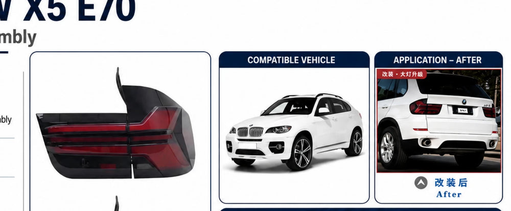AP-037 BMW X5 E70 Rear Taillight Assembly - product focus