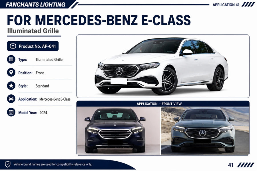 AP-041 Mercedes-Benz E-Class Illuminated Grille - official catalog overview
