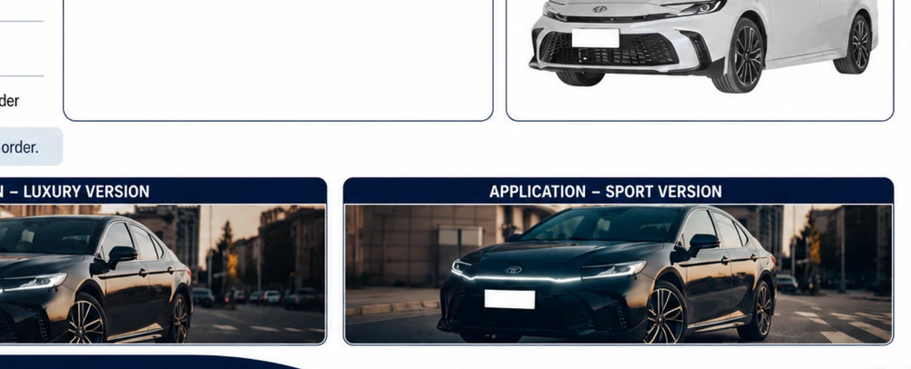 AP-044 Toyota Camry Front Full-Width Light - application detail