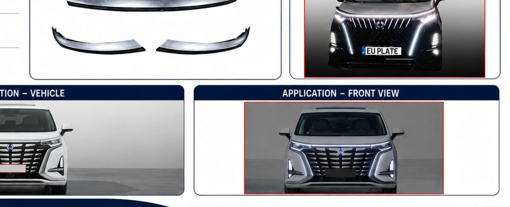 AP-047 Denza D9 Dynamic Full-Width Front Running Light - application detail