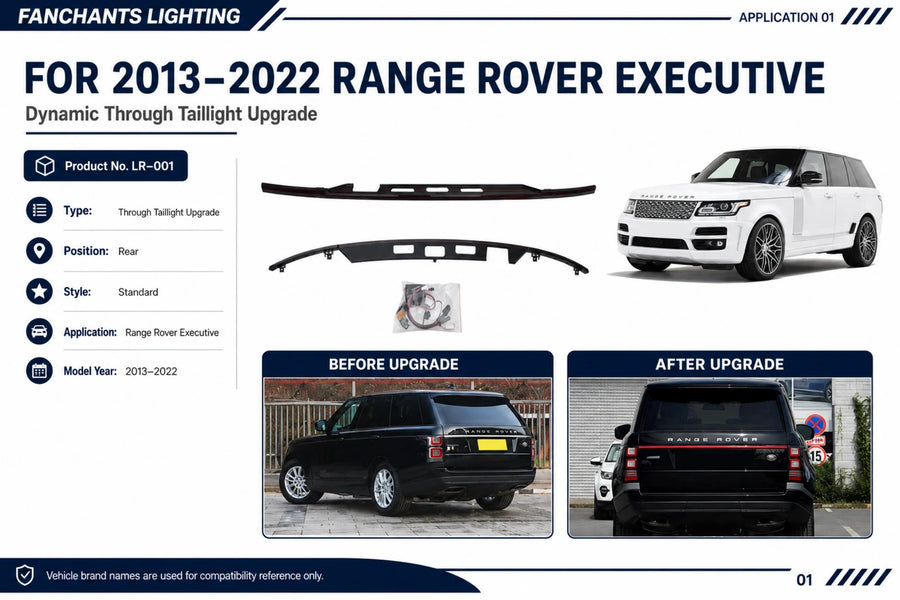 LR-001 Range Rover Executive Dynamic Through Taillight Upgrade - official catalog overview